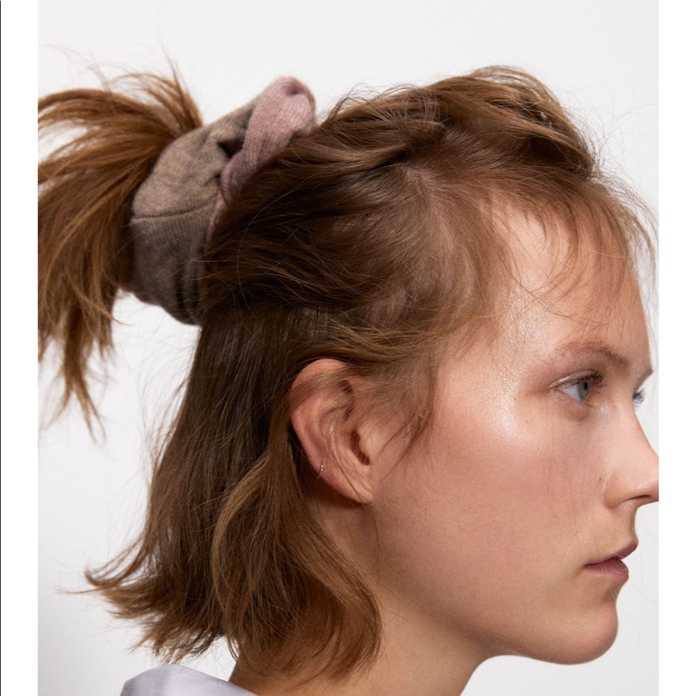 ZARA PINK knit SCRUNCHIE WITH ELASTIC